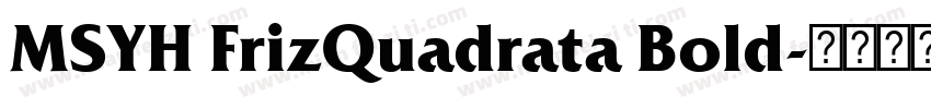 MSYH FrizQuadrata Bold字体转换